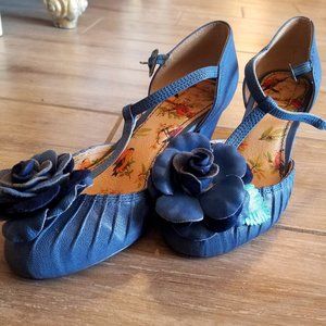 Miss L Fire Blue Bloom Heels